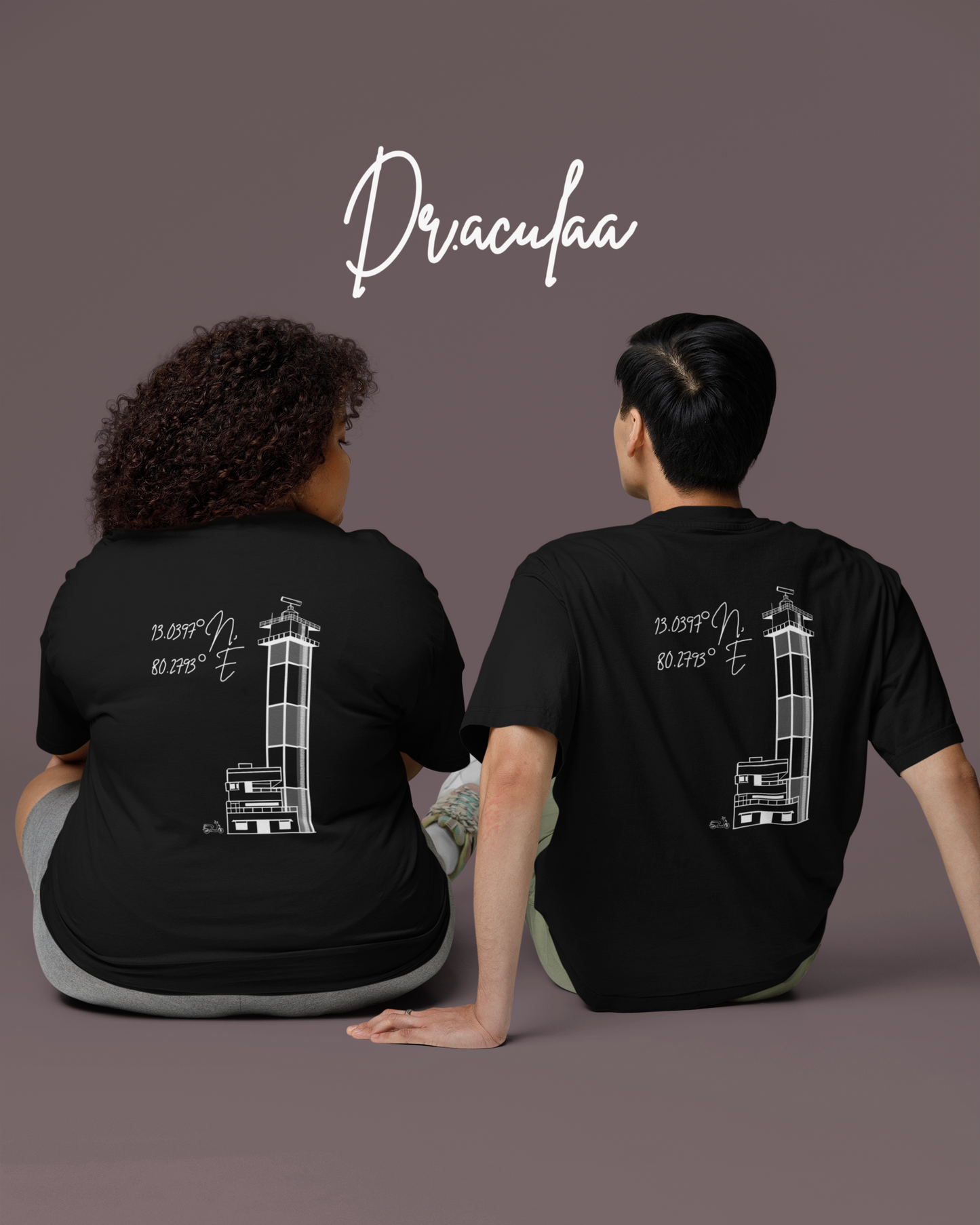 Chennai Light House Oversized Unisex Tshirt