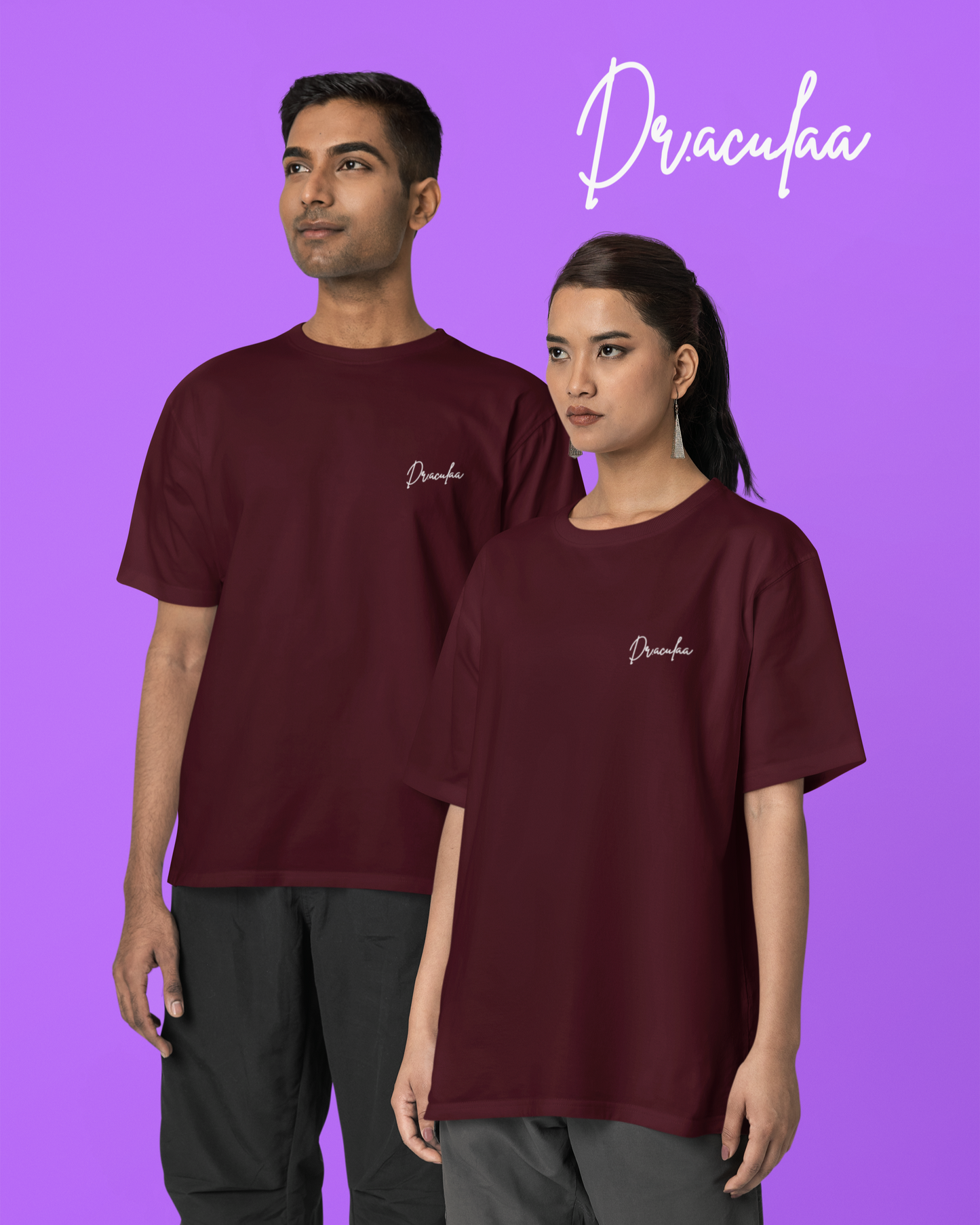 Majuli Oversized T-Shirt- Maroon