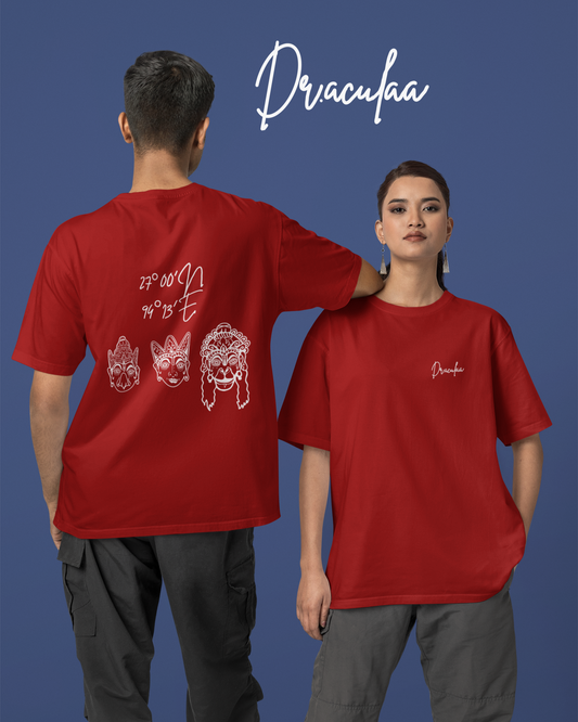 Majuli Oversized T-Shirt-Red