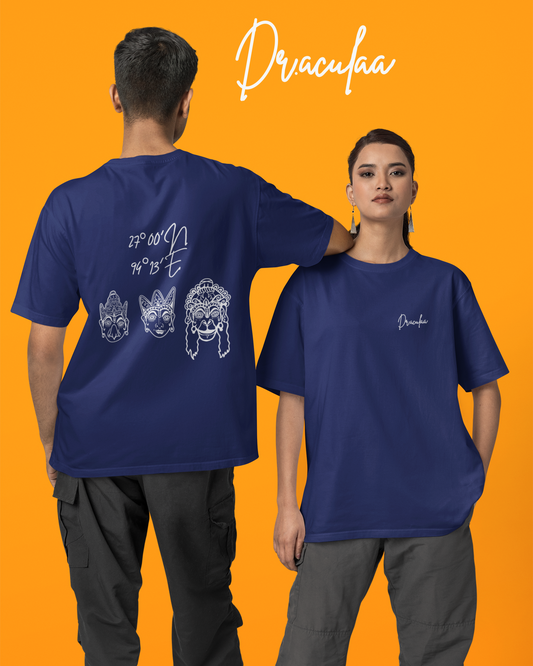 Majuli Oversized T-Shirt-Royal Blue